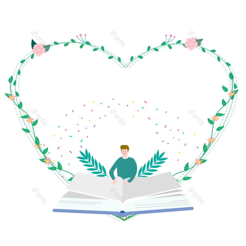 边框图片,学习元素,教育PNG,读书免抠素材